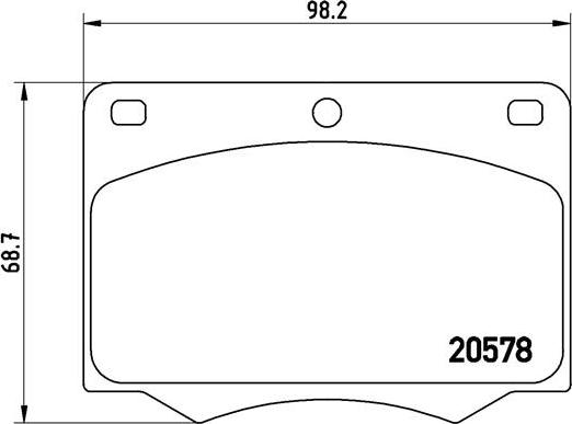 Brembo P 24 005 - Bremžu uzliku kompl., Disku bremzes adetalas.lv