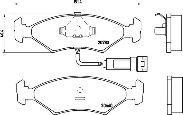 Brembo P 24 012 - Bremžu uzliku kompl., Disku bremzes adetalas.lv