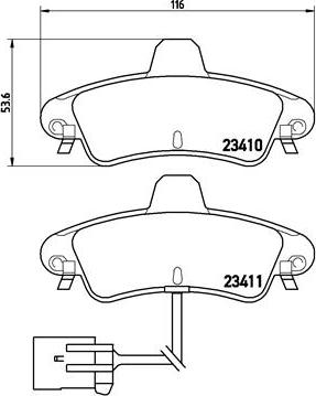 Brembo P 24 038 - Bremžu uzliku kompl., Disku bremzes adetalas.lv