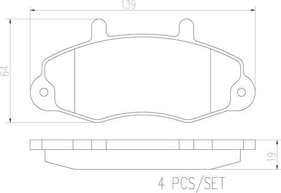 Brembo P24032N - Bremžu uzliku kompl., Disku bremzes adetalas.lv