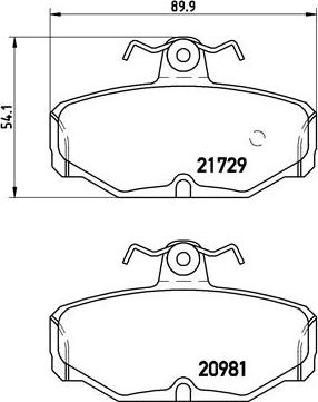 Brembo P 24 021 - Bremžu uzliku kompl., Disku bremzes adetalas.lv