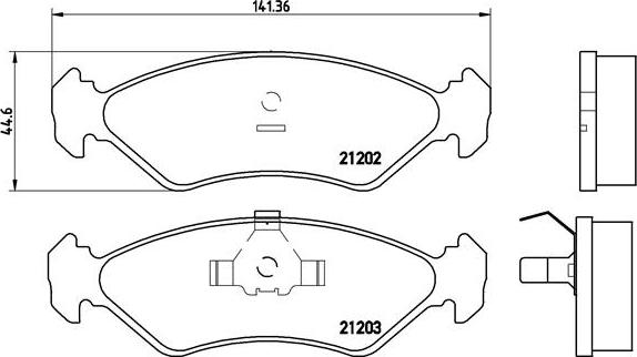 Brembo P 24 028 - Bremžu uzliku kompl., Disku bremzes adetalas.lv