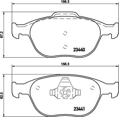 Brembo P 24 071 - Bremžu uzliku kompl., Disku bremzes adetalas.lv