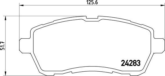 Brembo P 24 072 - Bremžu uzliku kompl., Disku bremzes adetalas.lv