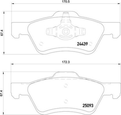 Brembo P 24 159 - Bremžu uzliku kompl., Disku bremzes adetalas.lv