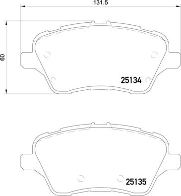 Brembo P 24 151X - Bremžu uzliku kompl., Disku bremzes adetalas.lv