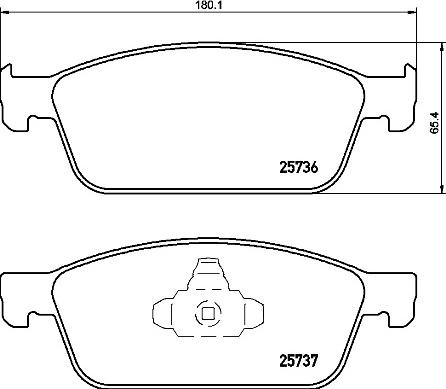 Brembo P 24 157 - Bremžu uzliku kompl., Disku bremzes adetalas.lv