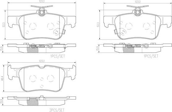 Brembo P24201N - Bremžu uzliku kompl., Disku bremzes adetalas.lv