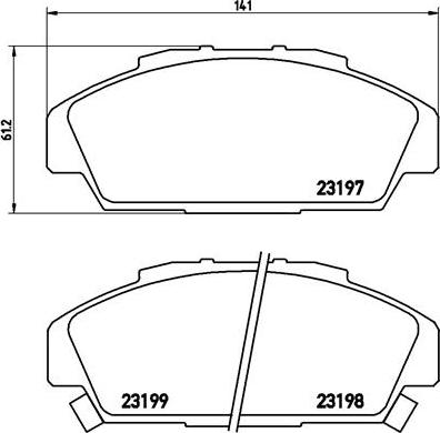 Brembo P 28 041 - Bremžu uzliku kompl., Disku bremzes adetalas.lv