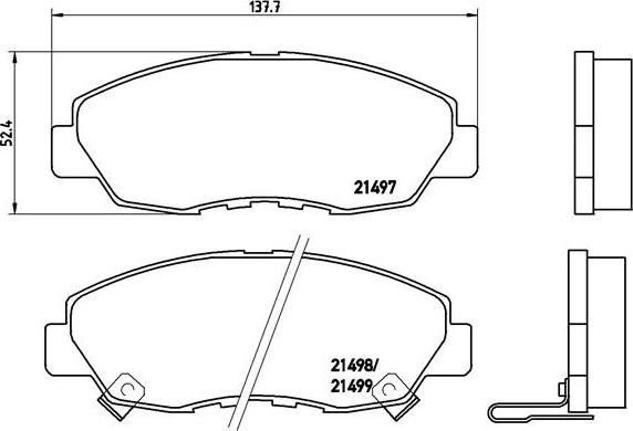 Brembo P 28 042 - Bremžu uzliku kompl., Disku bremzes adetalas.lv