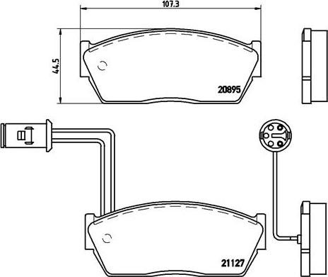 Brembo P 28 009 - Bremžu uzliku kompl., Disku bremzes adetalas.lv