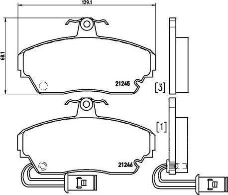 Brembo P 28 014 - Bremžu uzliku kompl., Disku bremzes adetalas.lv