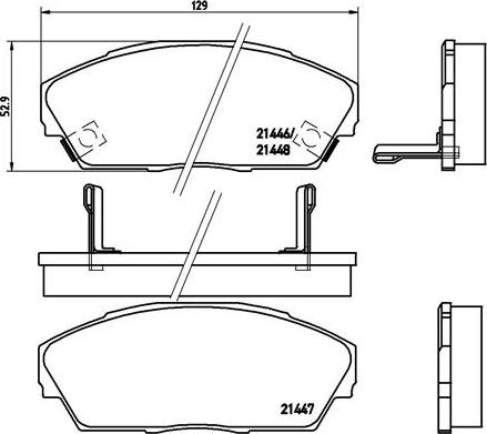 Brembo P 28 013 - Bremžu uzliku kompl., Disku bremzes adetalas.lv