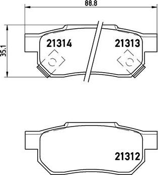 Brembo P 28 017 - Bremžu uzliku kompl., Disku bremzes adetalas.lv