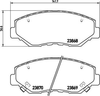 Brembo P 28 035X - Bremžu uzliku kompl., Disku bremzes adetalas.lv