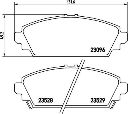 Brembo P 28 031 - Bremžu uzliku kompl., Disku bremzes adetalas.lv