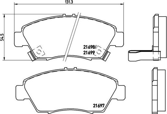 Brembo P 28 024 - Bremžu uzliku kompl., Disku bremzes adetalas.lv