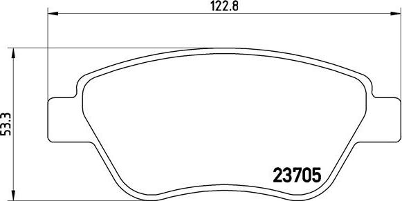 Brembo P 23 099 - Bremžu uzliku kompl., Disku bremzes adetalas.lv