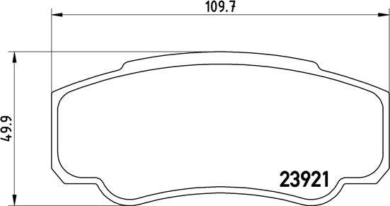 Brembo P 23 093 - Bremžu uzliku kompl., Disku bremzes adetalas.lv