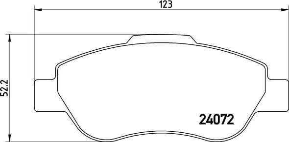 Brembo P 23 097 - Bremžu uzliku kompl., Disku bremzes adetalas.lv