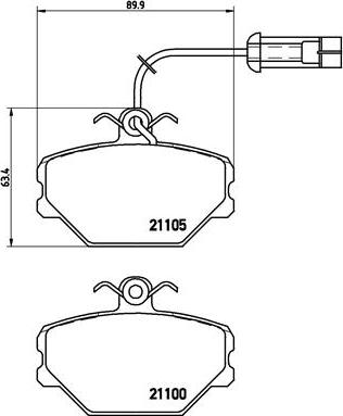 Brembo P 23 044 - Bremžu uzliku kompl., Disku bremzes adetalas.lv