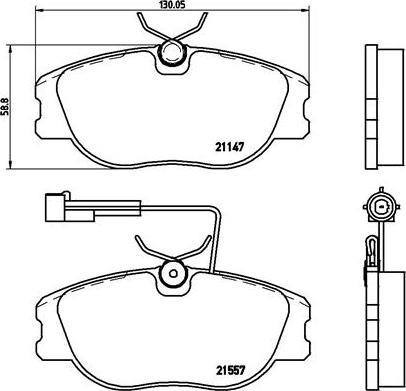 Brembo P 23 043 - Bremžu uzliku kompl., Disku bremzes adetalas.lv