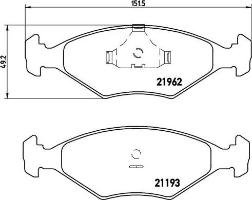 Brembo P 23 055 - Bremžu uzliku kompl., Disku bremzes adetalas.lv