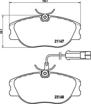 Brembo P 23 066 - Bremžu uzliku kompl., Disku bremzes adetalas.lv