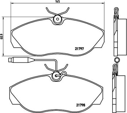 Brembo P 23 068 - Bremžu uzliku kompl., Disku bremzes adetalas.lv