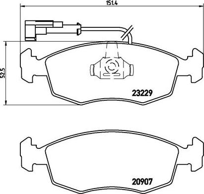 Brembo P 23 063 - Bremžu uzliku kompl., Disku bremzes adetalas.lv