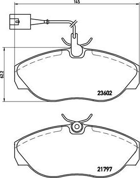 Brembo P 23 083 - Bremžu uzliku kompl., Disku bremzes adetalas.lv