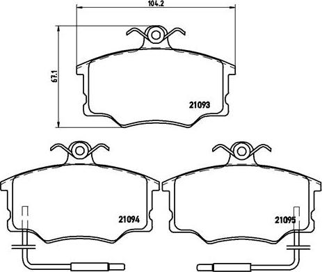 Brembo P 23 034 - Bremžu uzliku kompl., Disku bremzes adetalas.lv