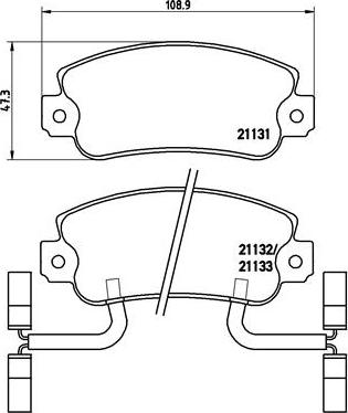 Brembo P 23 031 - Bremžu uzliku kompl., Disku bremzes adetalas.lv