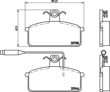 Brembo P 23 024 - Bremžu uzliku kompl., Disku bremzes adetalas.lv