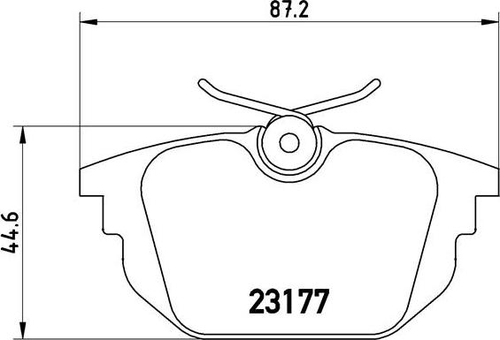 Brembo P 23 026 - Bremžu uzliku kompl., Disku bremzes adetalas.lv