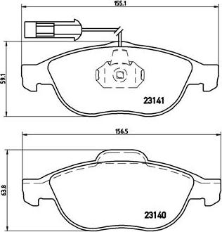 Brembo P 23 075 - Bremžu uzliku kompl., Disku bremzes adetalas.lv