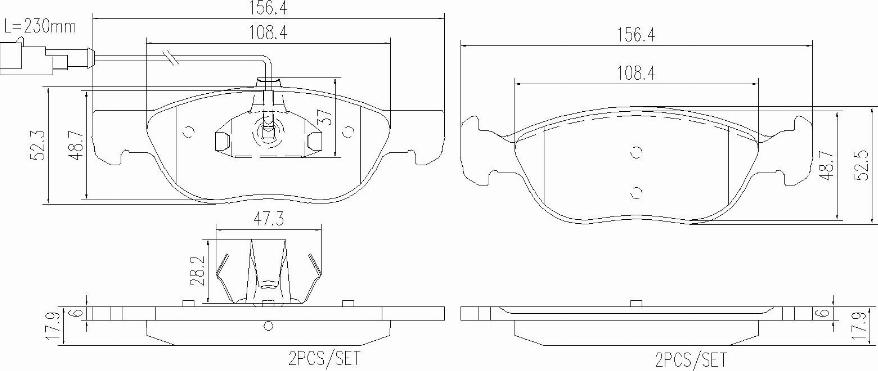 Brembo P23071N - Bremžu uzliku kompl., Disku bremzes adetalas.lv