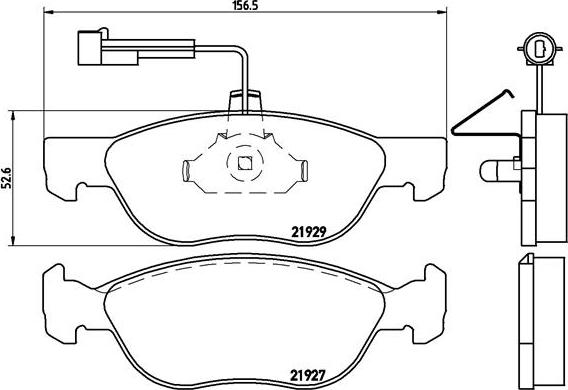 Brembo P 23 071 - Bremžu uzliku kompl., Disku bremzes adetalas.lv