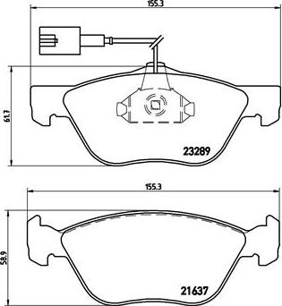 Brembo P 23 077X - Bremžu uzliku kompl., Disku bremzes adetalas.lv