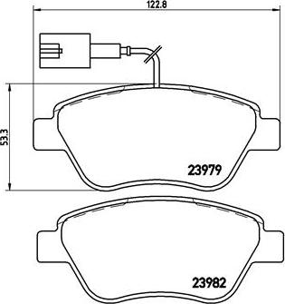 Brembo P 23 140 - Bremžu uzliku kompl., Disku bremzes adetalas.lv