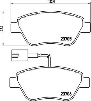 Brembo P 23 141X - Bremžu uzliku kompl., Disku bremzes adetalas.lv