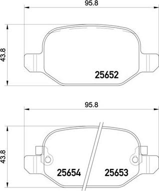 Brembo P 23 150 - Bremžu uzliku kompl., Disku bremzes adetalas.lv