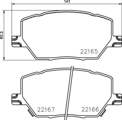 Brembo P 23 164 - Bremžu uzliku kompl., Disku bremzes adetalas.lv