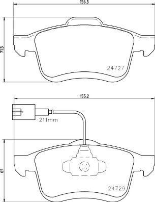 Brembo P 23 163 - Bremžu uzliku kompl., Disku bremzes adetalas.lv