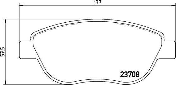 Brembo P 23 119 - Bremžu uzliku kompl., Disku bremzes adetalas.lv