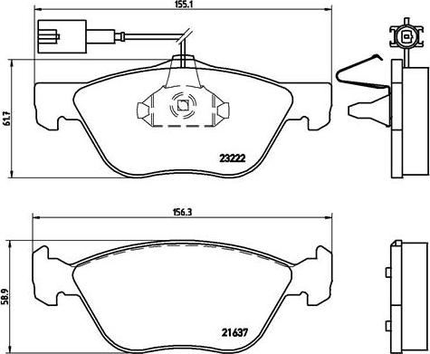 Brembo P 23 116 - Bremžu uzliku kompl., Disku bremzes adetalas.lv