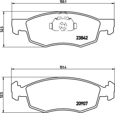 Brembo P 23 118 - Bremžu uzliku kompl., Disku bremzes adetalas.lv