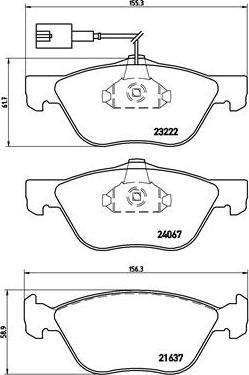 Brembo P 23 112 - Bremžu uzliku kompl., Disku bremzes adetalas.lv