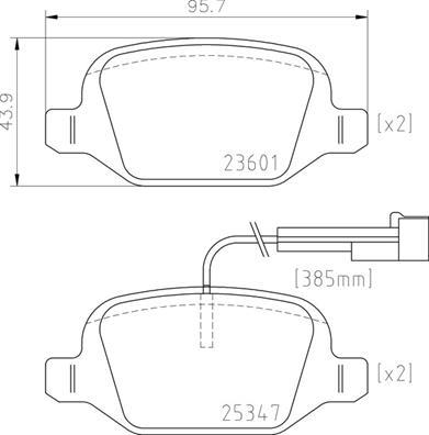 Brembo P 23 181 - Bremžu uzliku kompl., Disku bremzes adetalas.lv