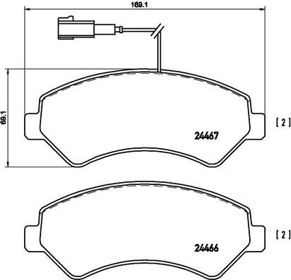 Brembo P 23 136 - Bremžu uzliku kompl., Disku bremzes adetalas.lv